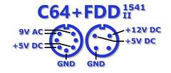 C64 FDD Dual PSU Modern Gray US