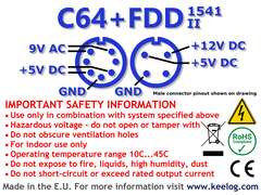 C64 FDD Dual PSU Modern Black US